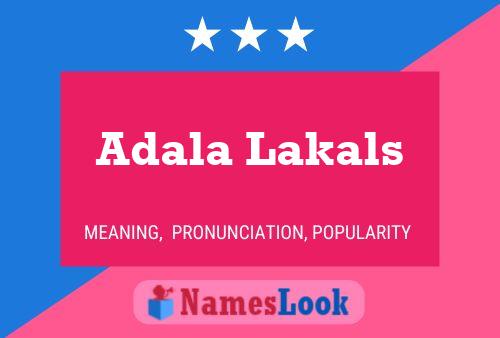 Adala Lakals பெயர் போஸ்டர்