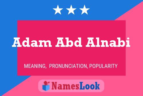 Adam Abd Alnabi பெயர் போஸ்டர்