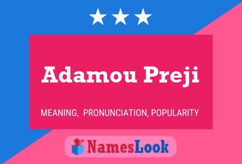 Adamou Preji பெயர் போஸ்டர்