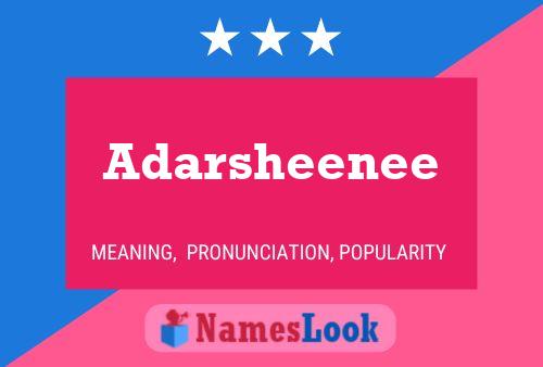 Adarsheenee பெயர் போஸ்டர்