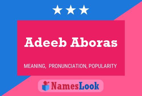 Adeeb Aboras பெயர் போஸ்டர்