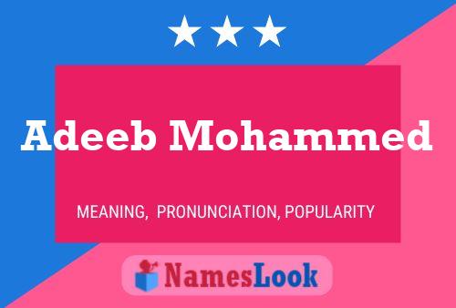 Adeeb Mohammed பெயர் போஸ்டர்