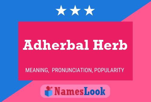 Adherbal Herb பெயர் போஸ்டர்