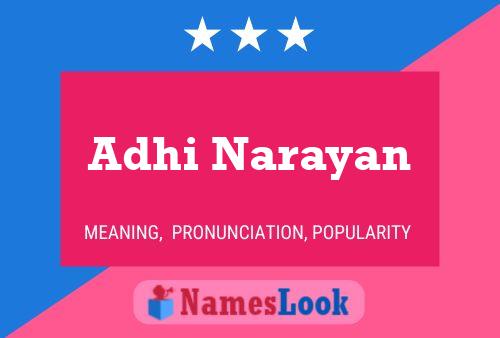 Adhi Narayan பெயர் போஸ்டர்