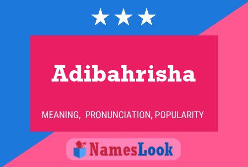 Adibahrisha பெயர் போஸ்டர்