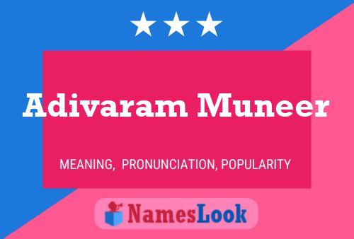 Adivaram Muneer பெயர் போஸ்டர்