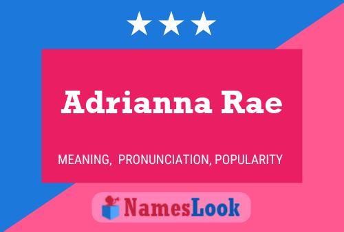 Adrianna Rae பெயர் போஸ்டர்