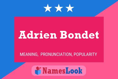 Adrien Bondet பெயர் போஸ்டர்