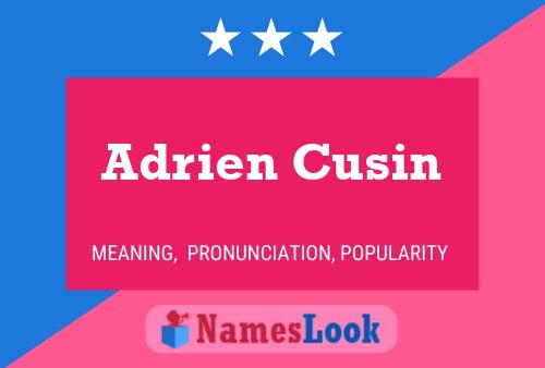 Adrien Cusin பெயர் போஸ்டர்