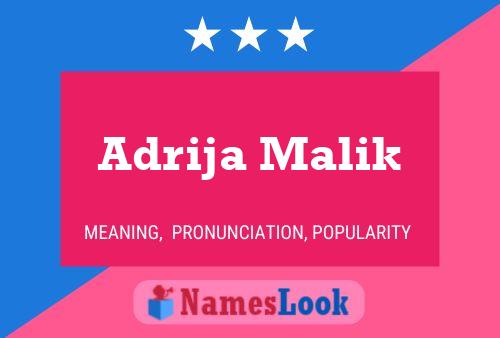 Adrija Malik பெயர் போஸ்டர்