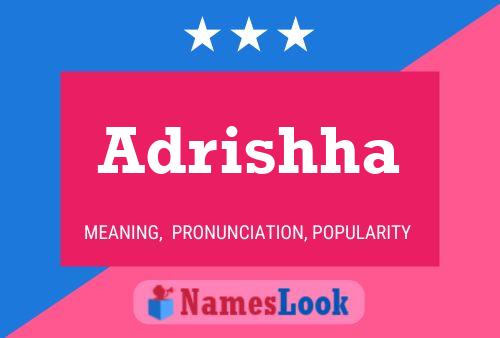 Adrishha பெயர் போஸ்டர்