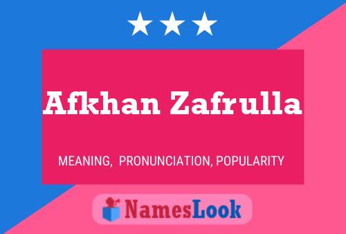 Afkhan Zafrulla பெயர் போஸ்டர்