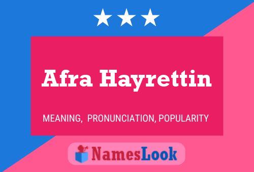 Afra Hayrettin பெயர் போஸ்டர்