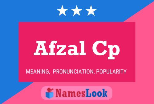 Afzal Cp பெயர் போஸ்டர்