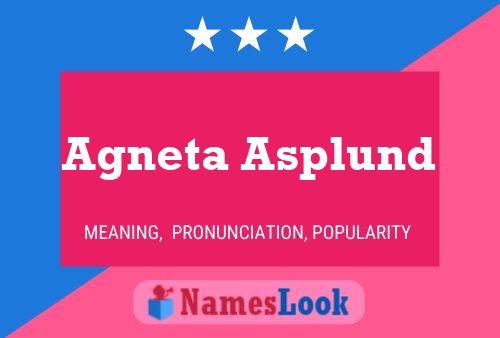 Agneta Asplund பெயர் போஸ்டர்