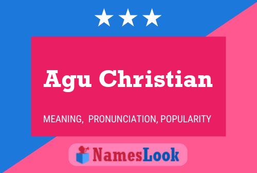 Agu Christian பெயர் போஸ்டர்