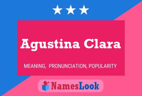 Agustina Clara பெயர் போஸ்டர்