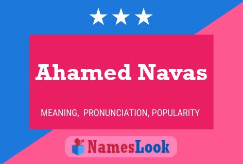 Ahamed Navas பெயர் போஸ்டர்