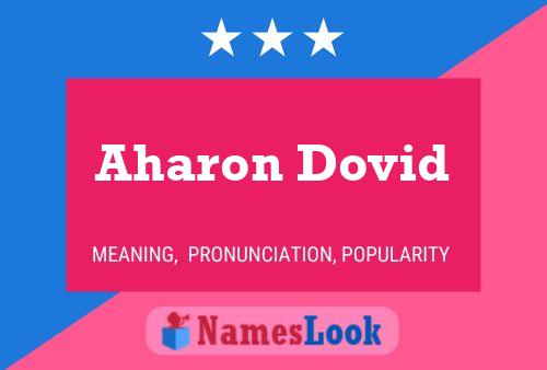 Aharon Dovid பெயர் போஸ்டர்