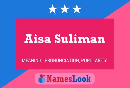 Aisa Suliman பெயர் போஸ்டர்