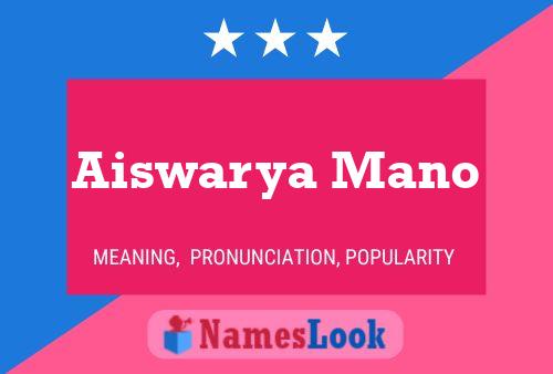 Aiswarya Mano பெயர் போஸ்டர்