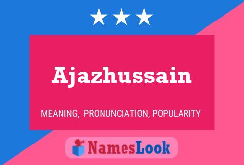 Ajazhussain பெயர் போஸ்டர்