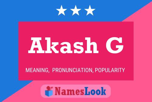 Akash G பெயர் போஸ்டர்