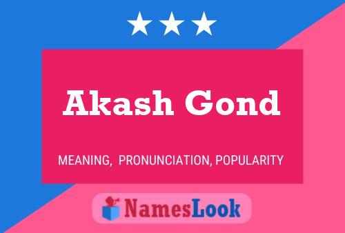 Akash Gond பெயர் போஸ்டர்