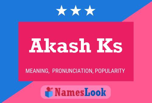 Akash Ks பெயர் போஸ்டர்