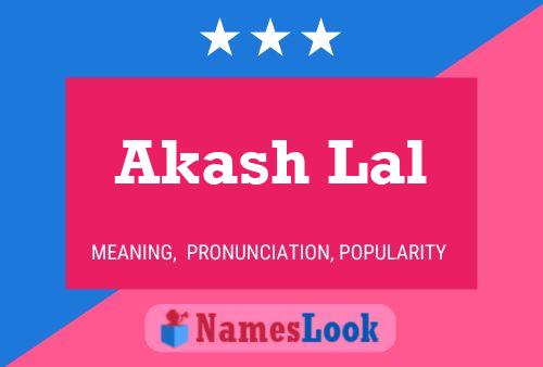 Akash Lal பெயர் போஸ்டர்