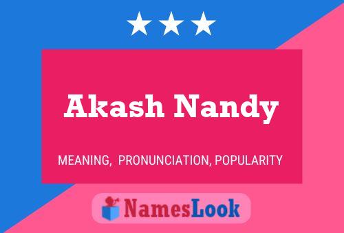 Akash Nandy பெயர் போஸ்டர்