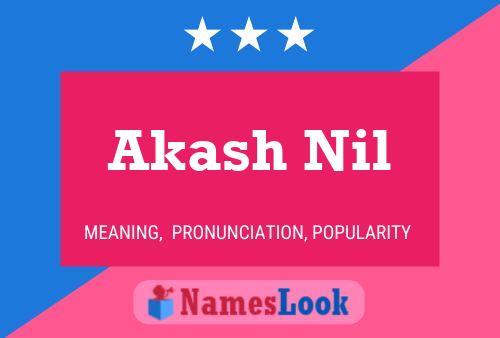 Akash Nil பெயர் போஸ்டர்