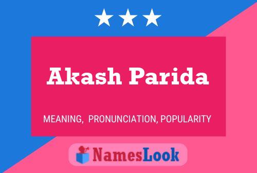 Akash Parida பெயர் போஸ்டர்