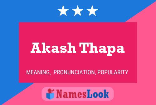 Akash Thapa பெயர் போஸ்டர்