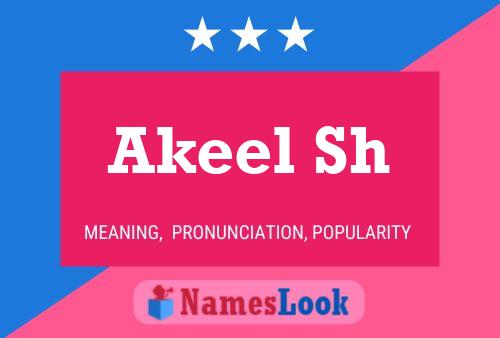 Akeel Sh பெயர் போஸ்டர்