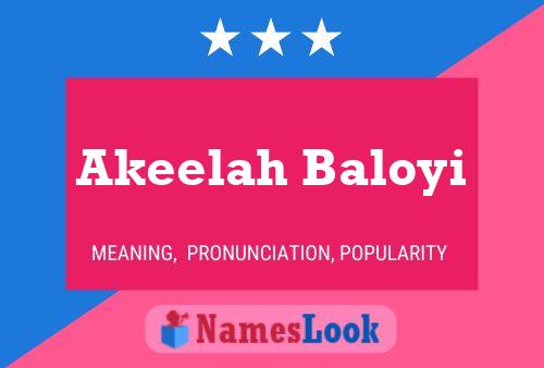 Akeelah Baloyi பெயர் போஸ்டர்