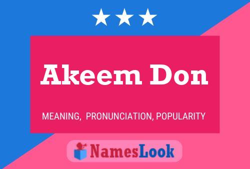 Akeem Don பெயர் போஸ்டர்