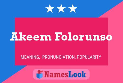 Akeem Folorunso பெயர் போஸ்டர்