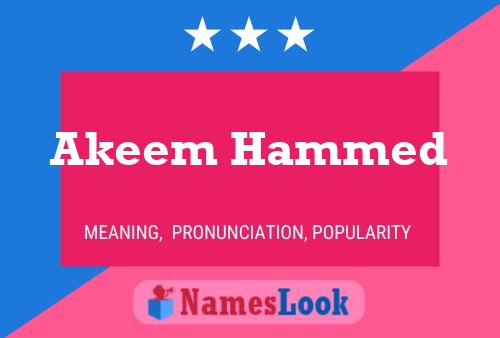 Akeem Hammed பெயர் போஸ்டர்