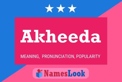 Akheeda பெயர் போஸ்டர்