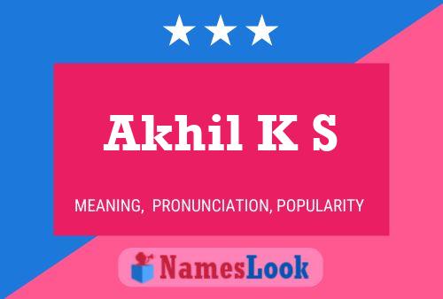 Akhil K S பெயர் போஸ்டர்