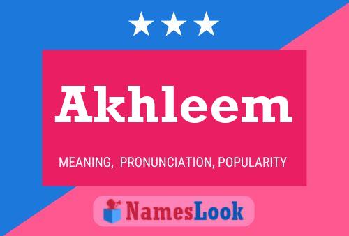 Akhleem பெயர் போஸ்டர்