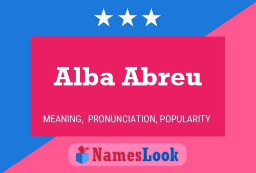 Alba Abreu பெயர் போஸ்டர்