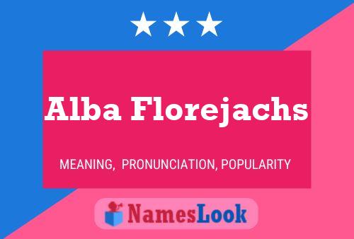 Alba Florejachs பெயர் போஸ்டர்