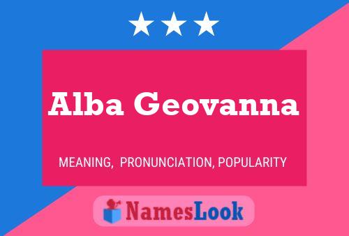 Alba Geovanna பெயர் போஸ்டர்