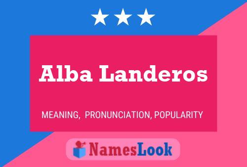 Alba Landeros பெயர் போஸ்டர்