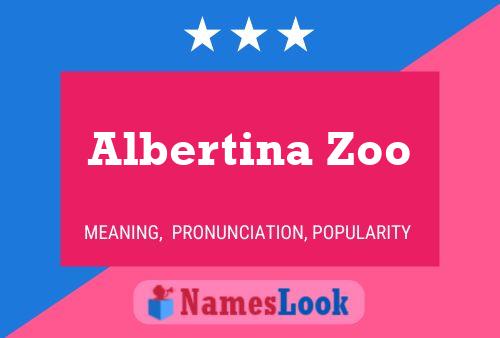 Albertina Zoo பெயர் போஸ்டர்