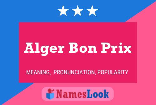 Alger Bon Prix பெயர் போஸ்டர்