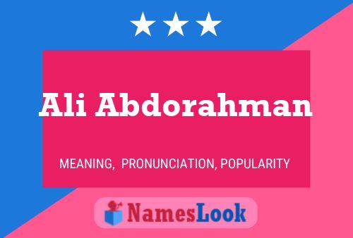 Ali Abdorahman பெயர் போஸ்டர்