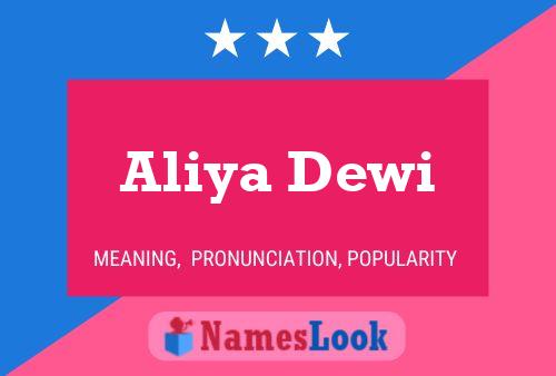 Aliya Dewi பெயர் போஸ்டர்